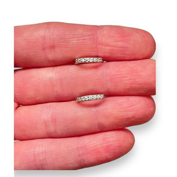 Sterling Silver Small Hoop Earrings 10MM - Picture 6 of 6